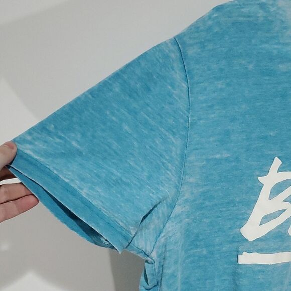 BENCH Blue Medium Shirt Sleeve Shirt - Picture 3 of 5